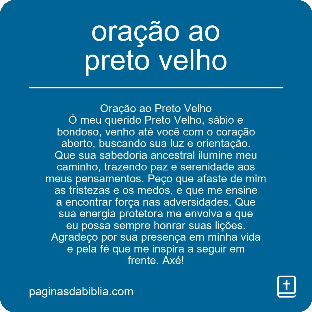 oração ao preto velho