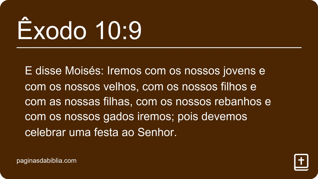 Êxodo 10:9