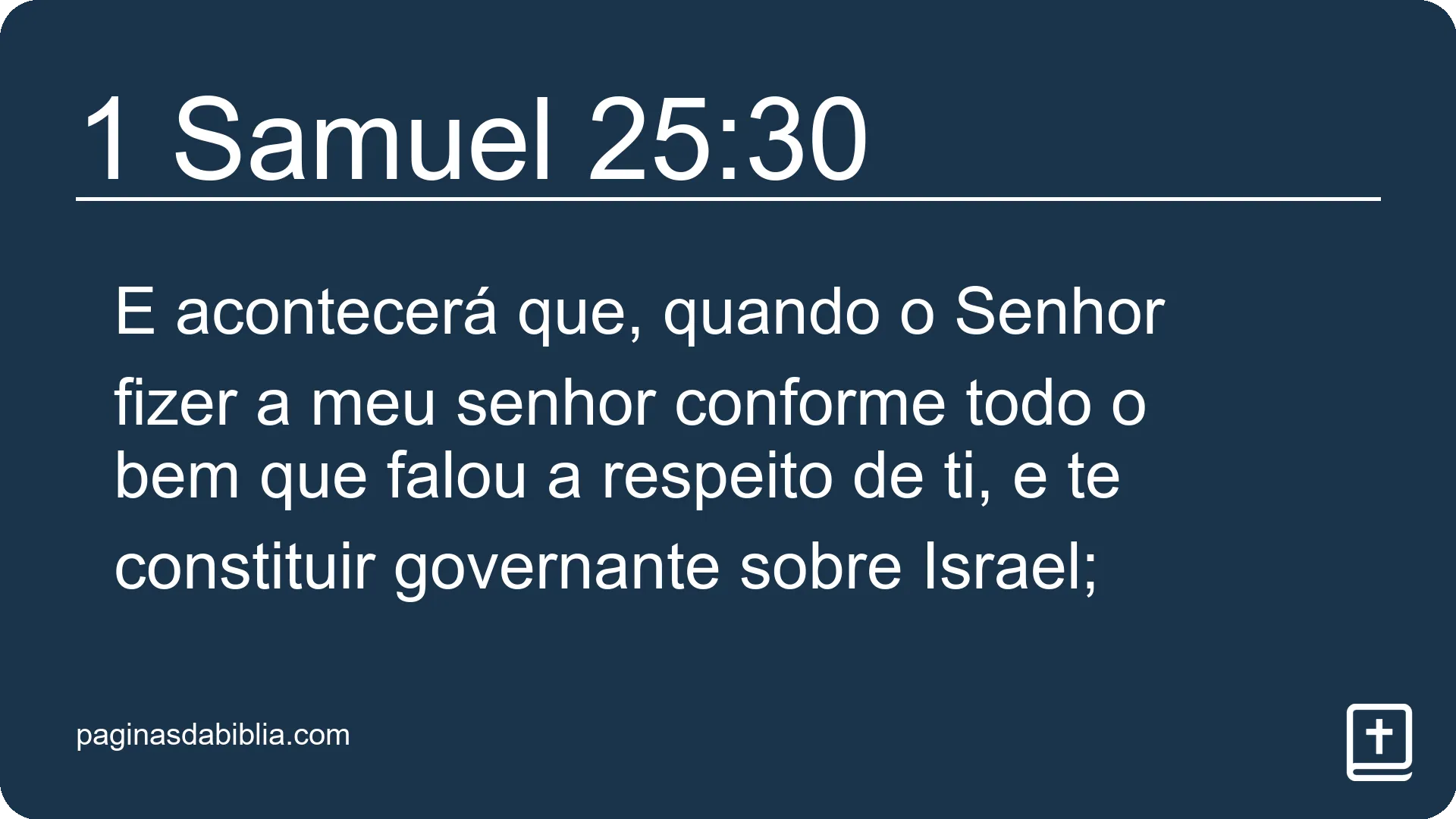 1 Samuel 25:30