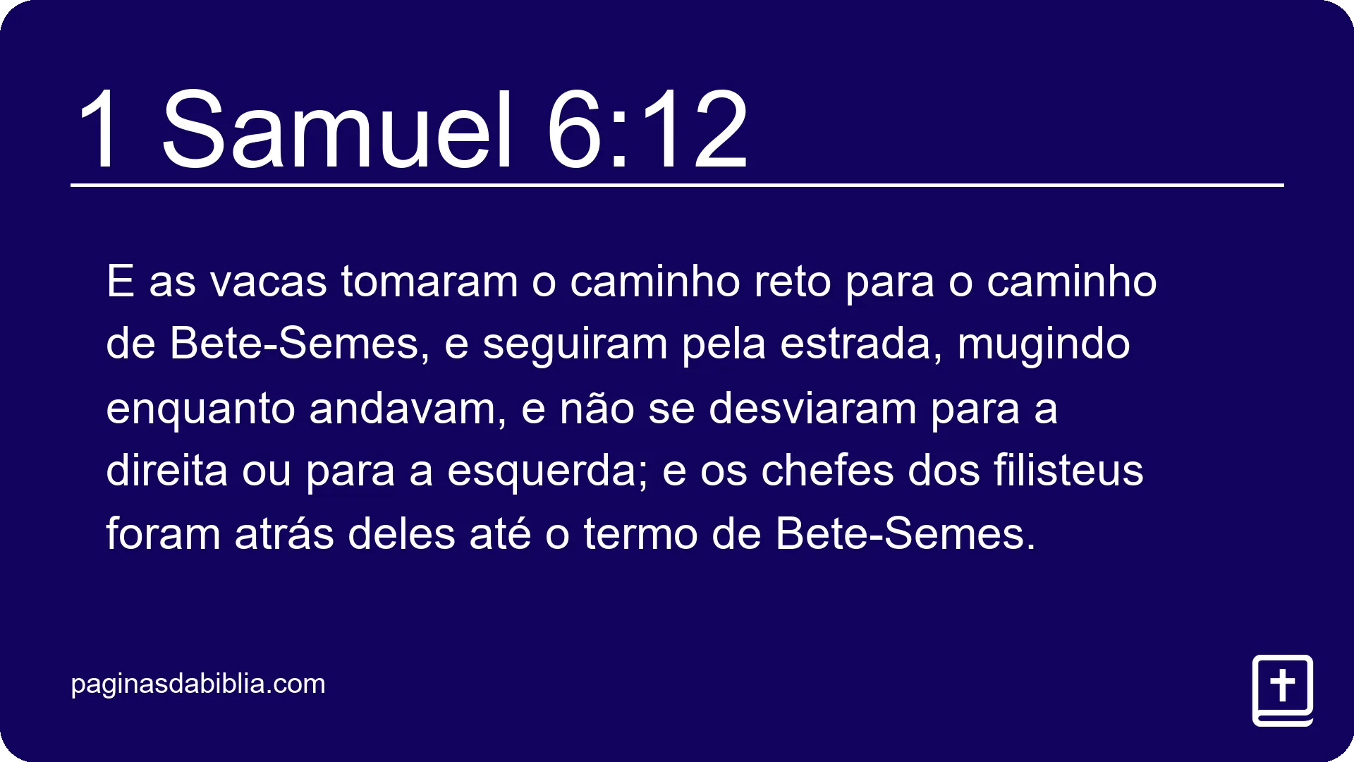 1 Samuel 6:12