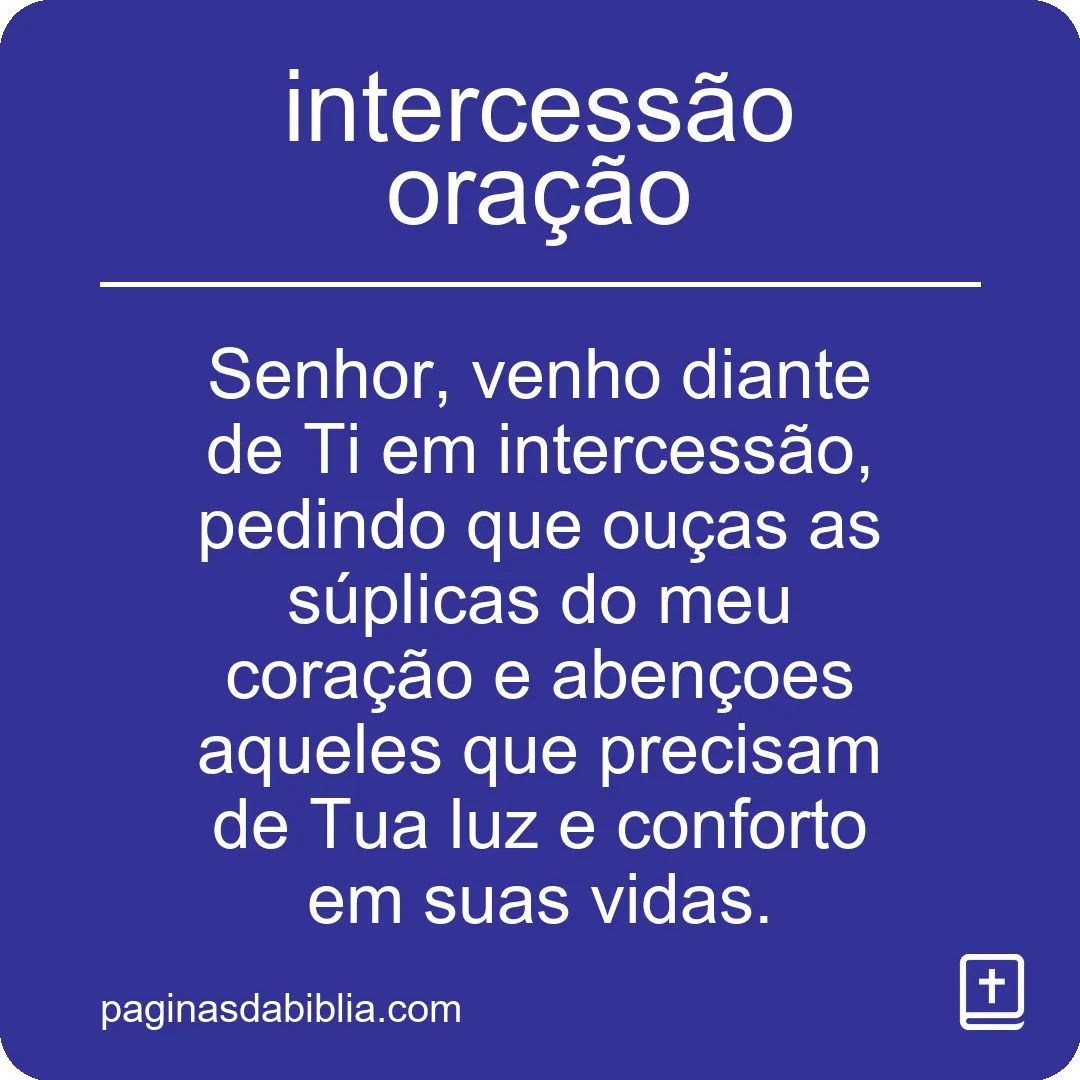 intercessão oração