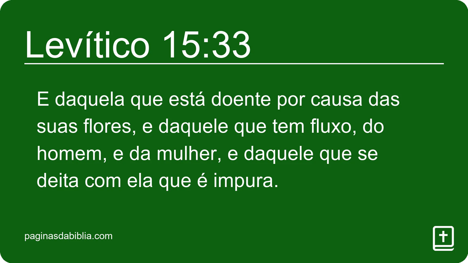 Levítico 15:33