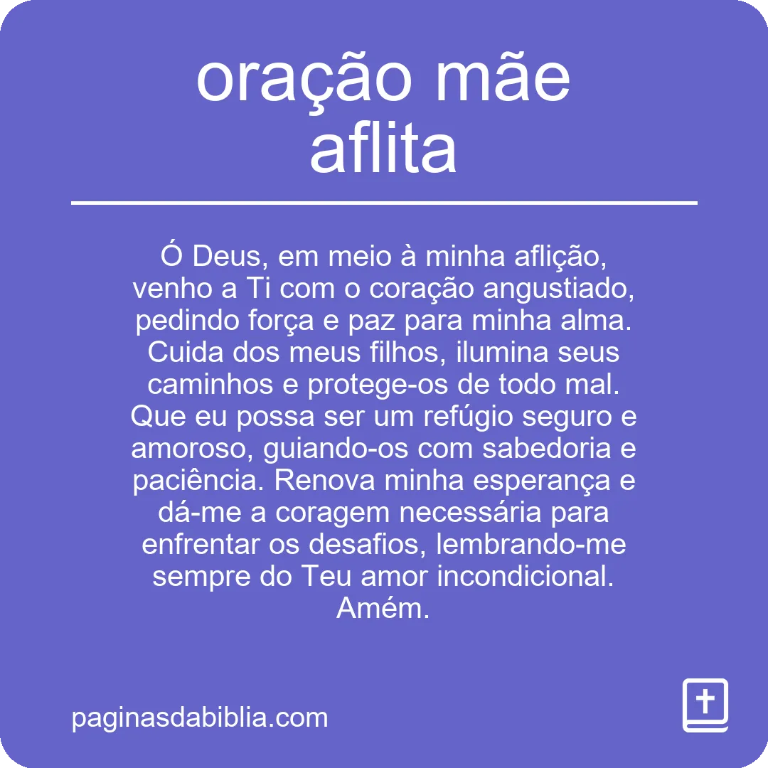 oração mãe aflita