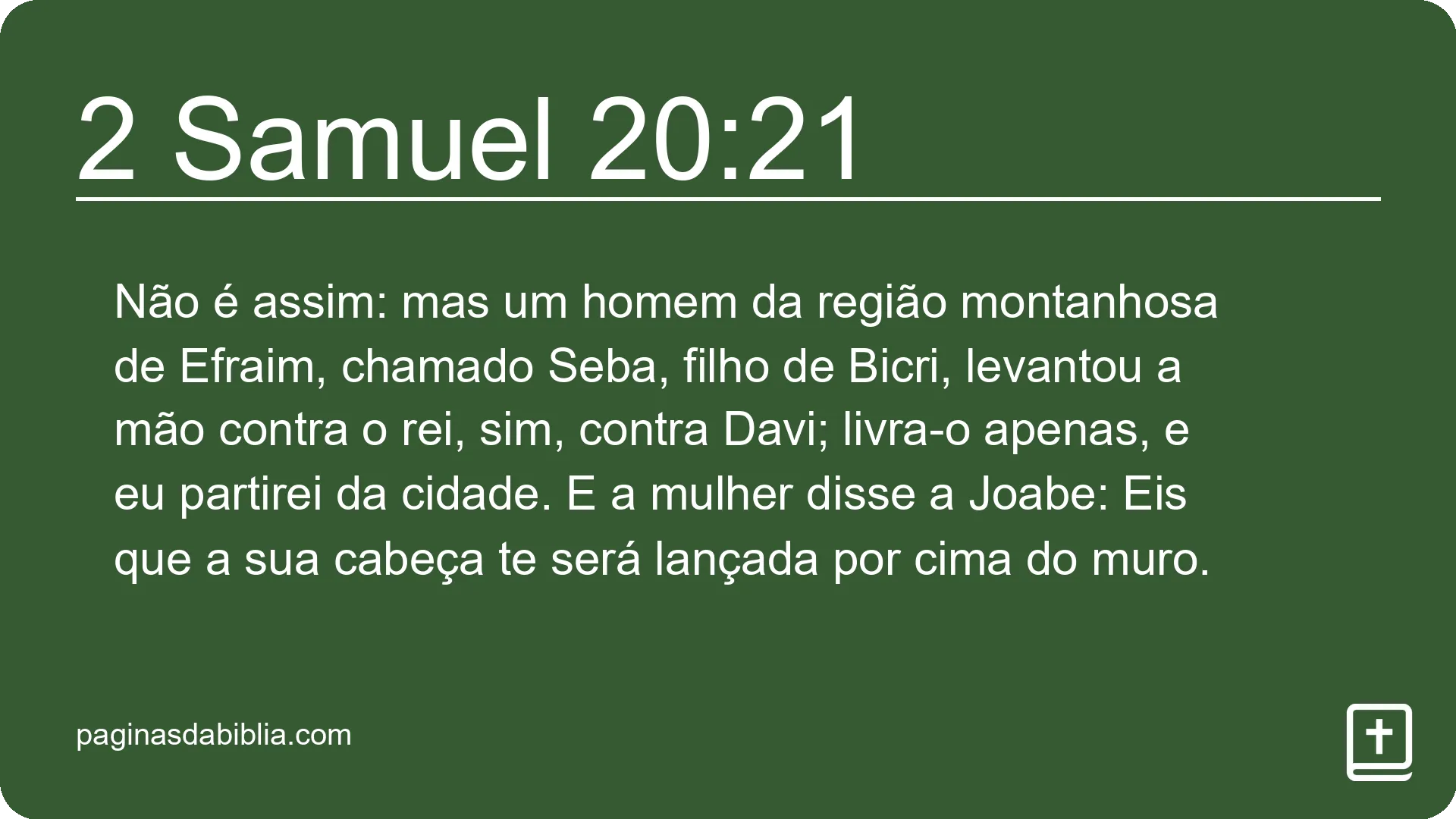 2 Samuel 20:21