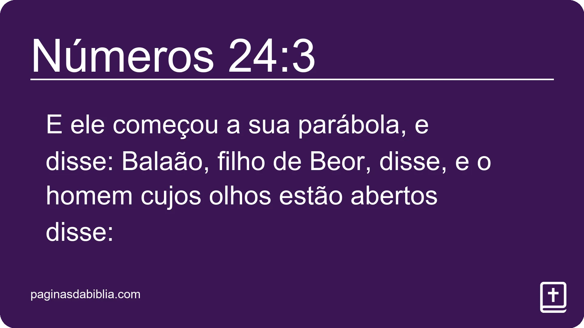 Números 24:3