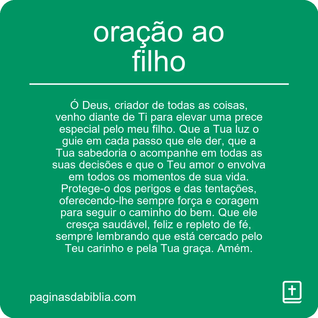 oração ao filho