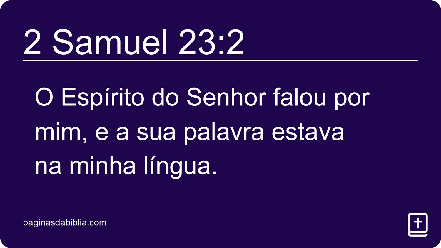 2 Samuel 23:2