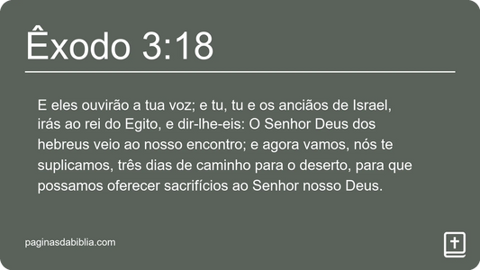 Êxodo 3:18