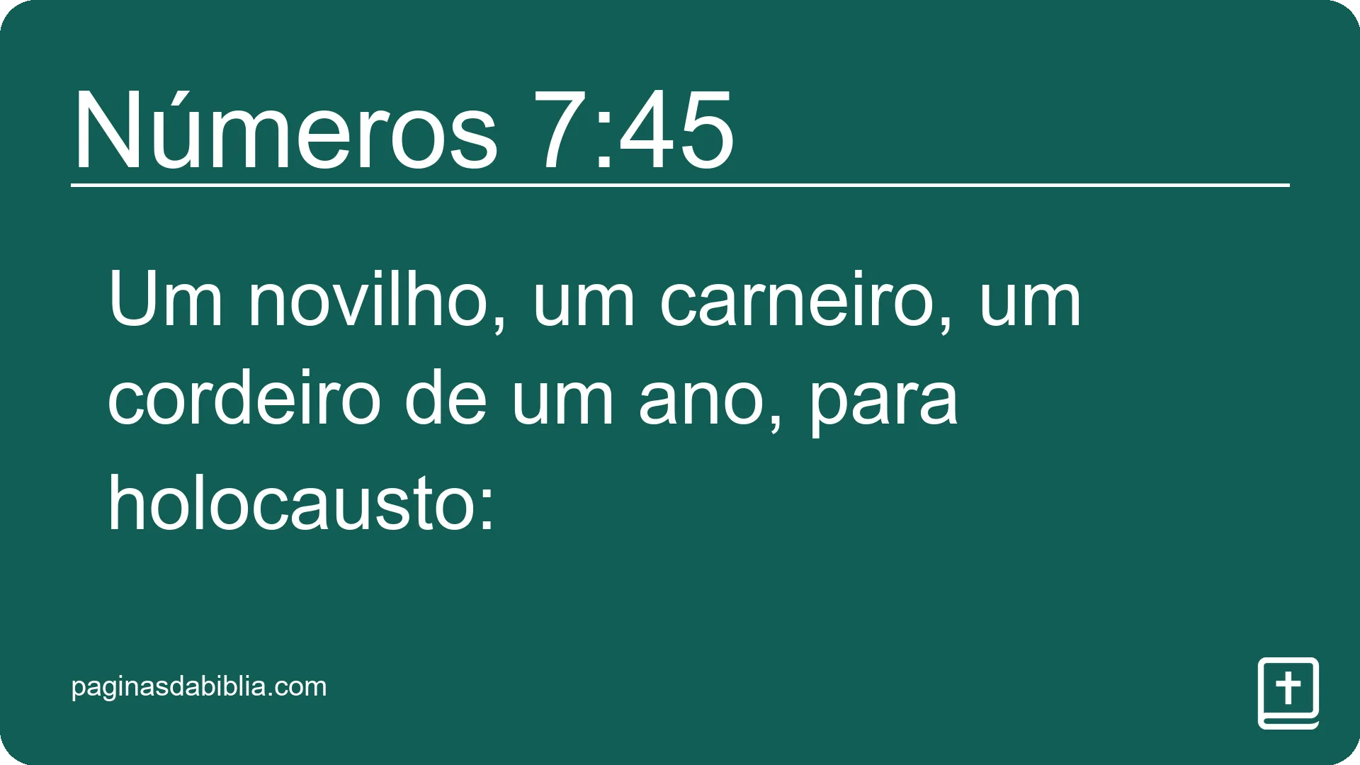 Números 7:45