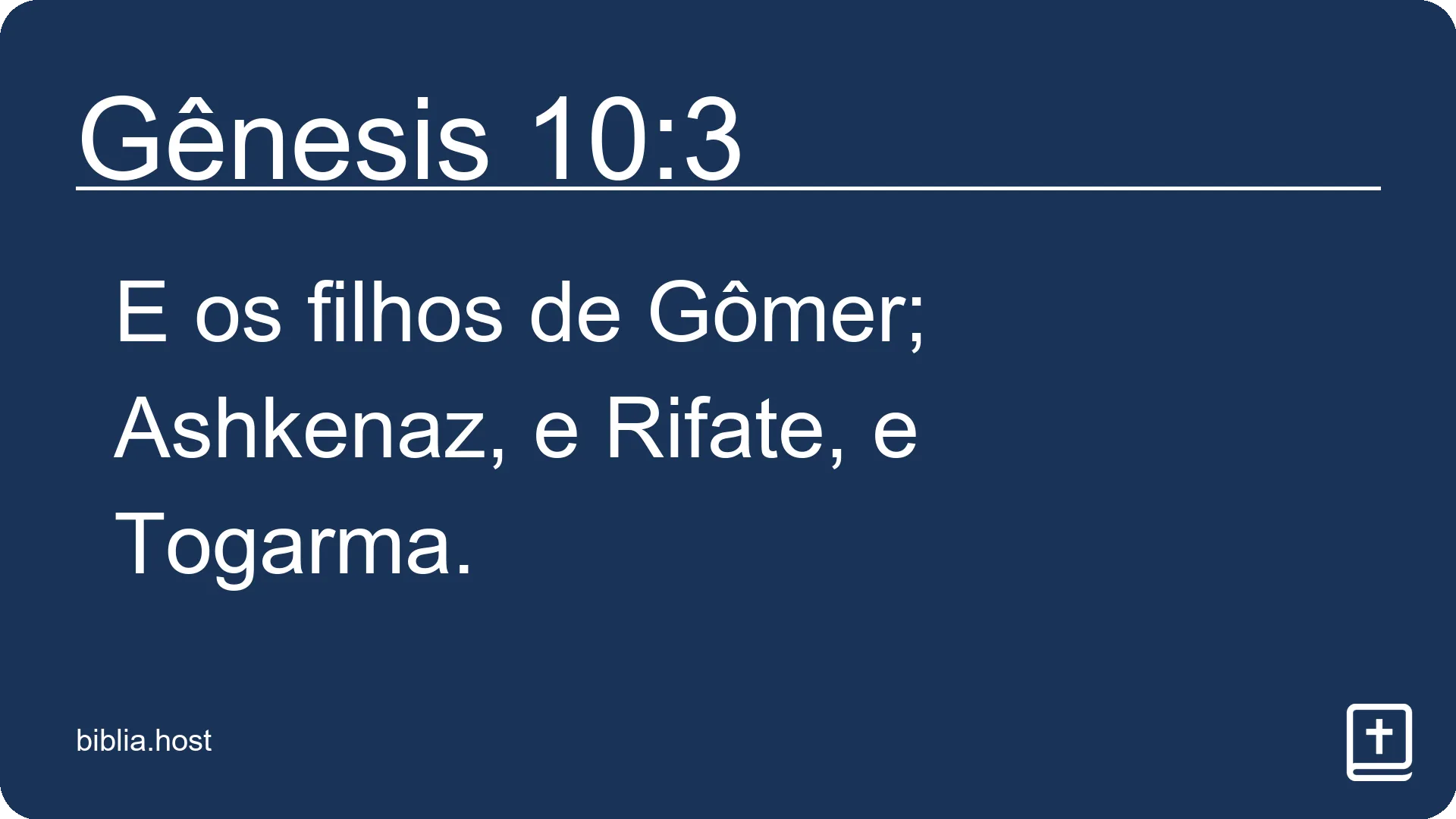 Gênesis 10:3