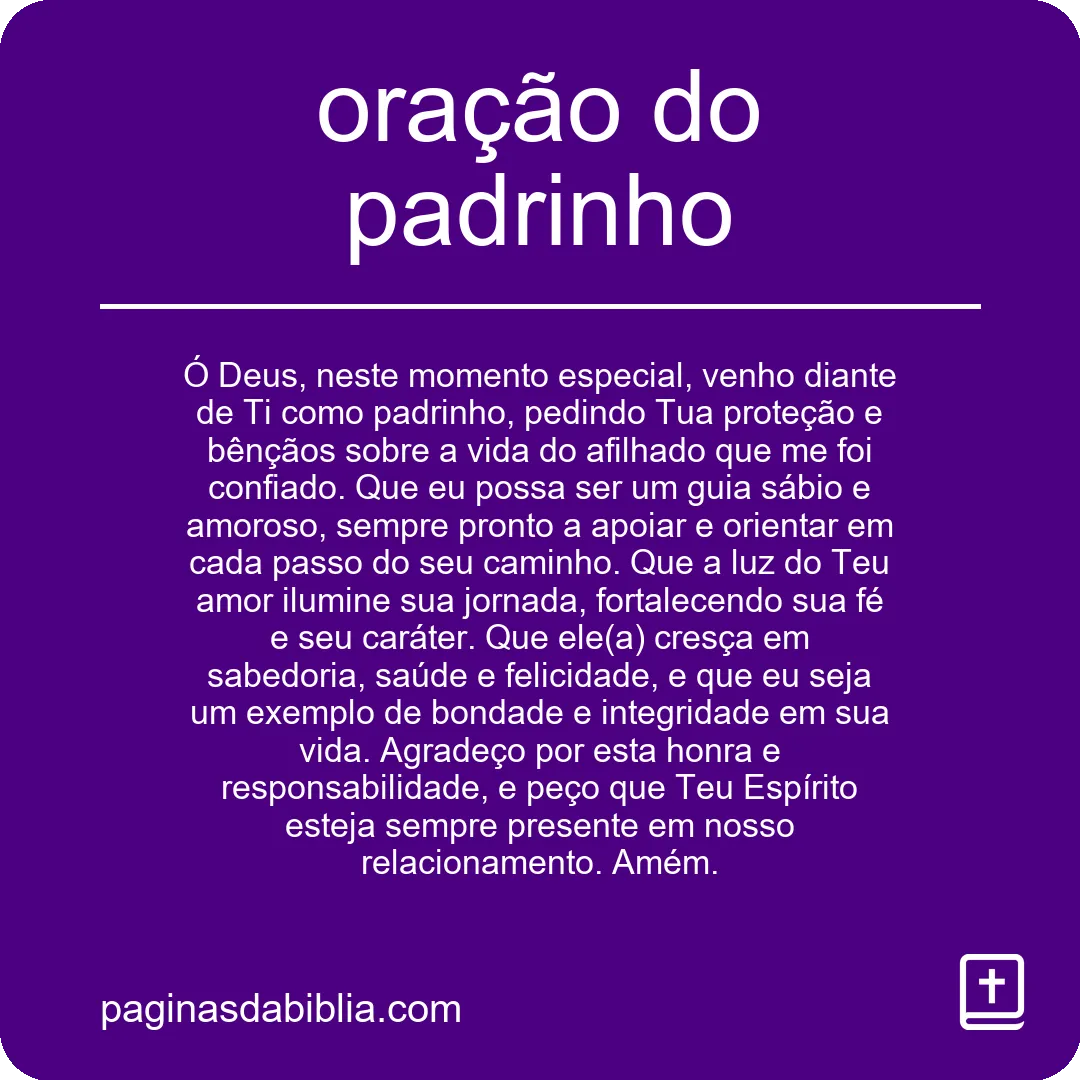 oração do padrinho