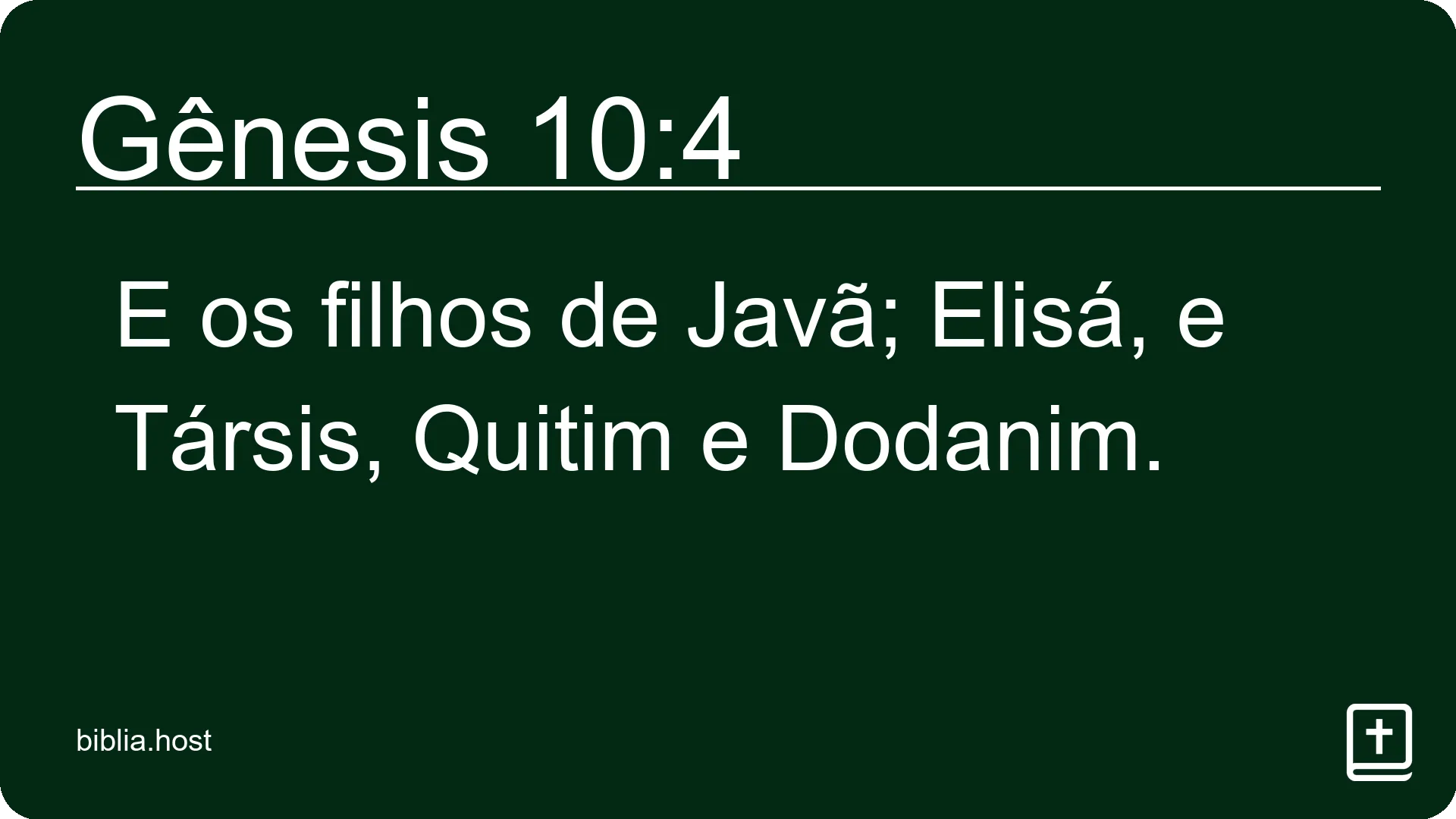 Gênesis 10:4