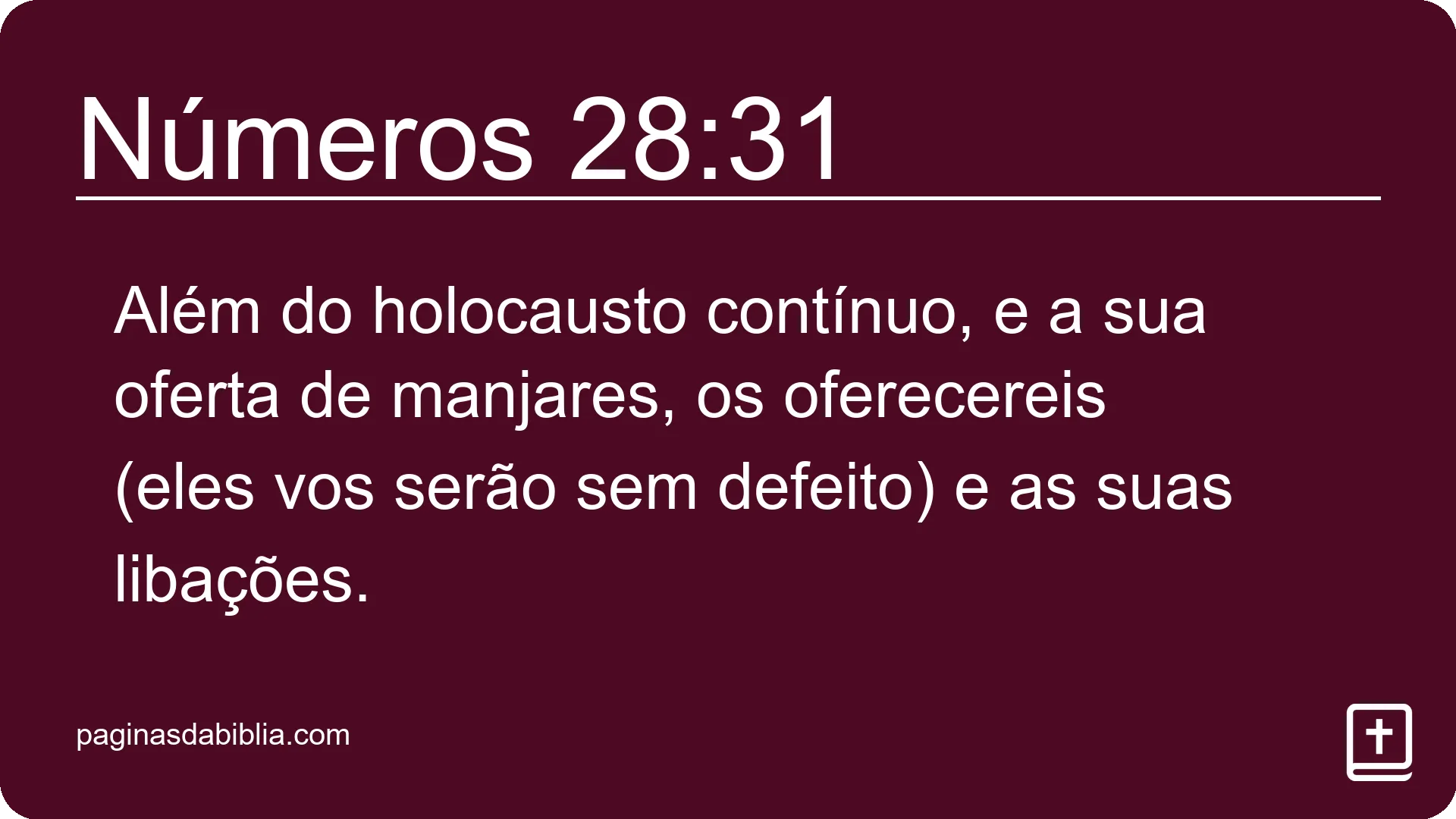 Números 28:31