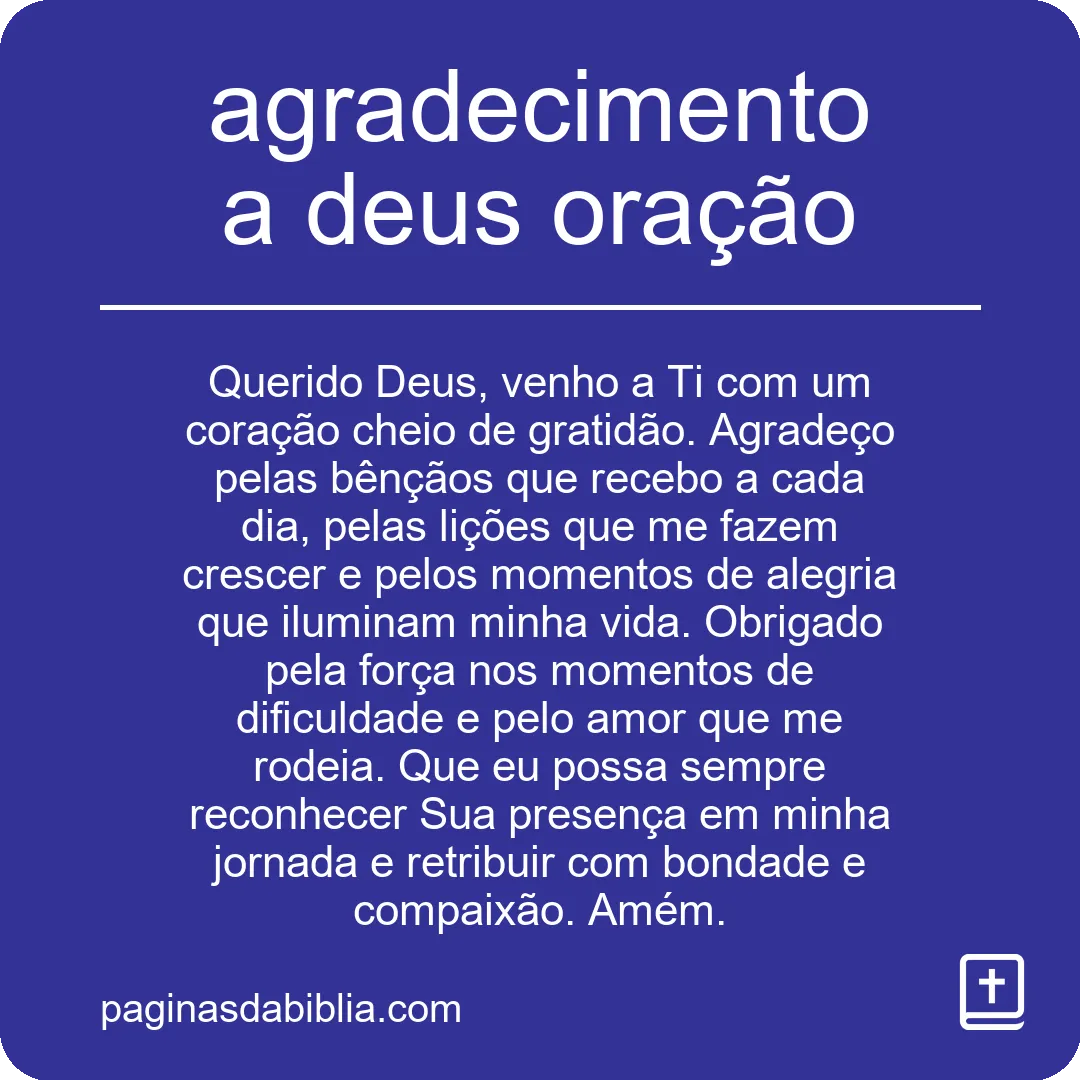 agradecimento a deus oração