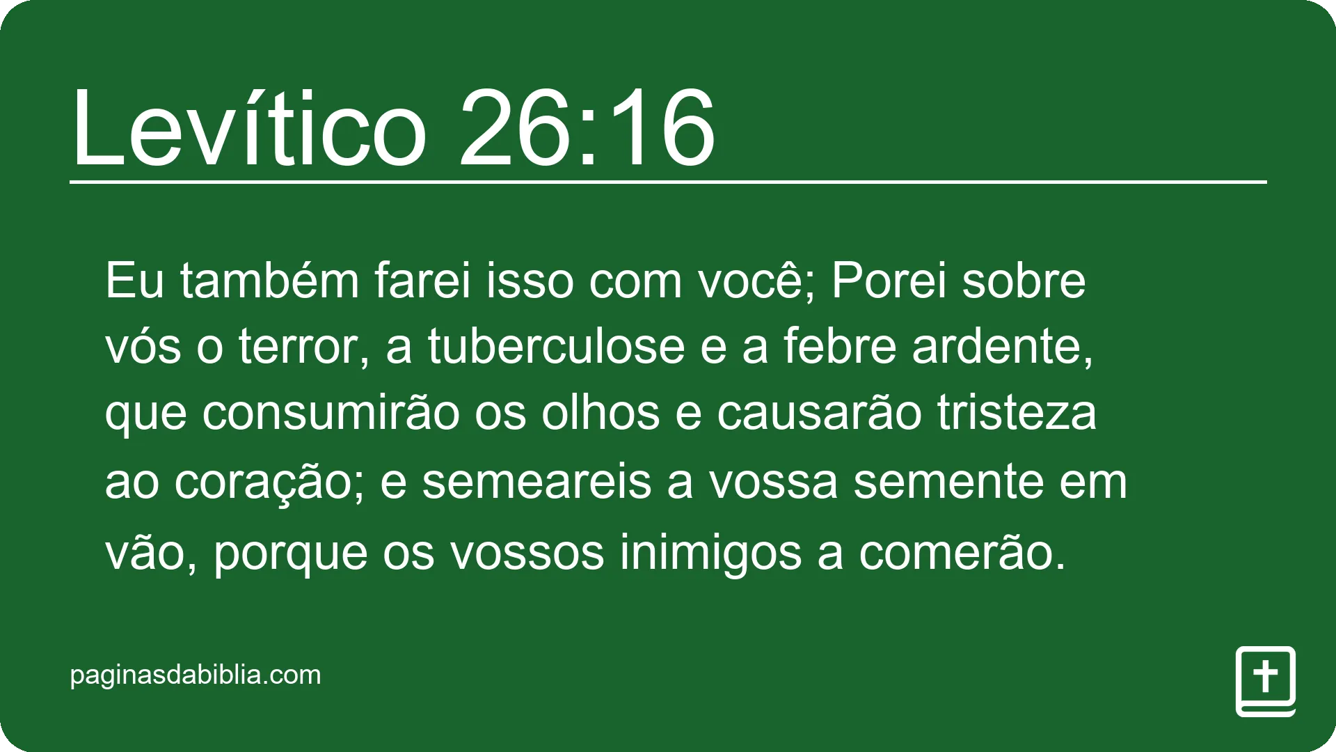 Levítico 26:16