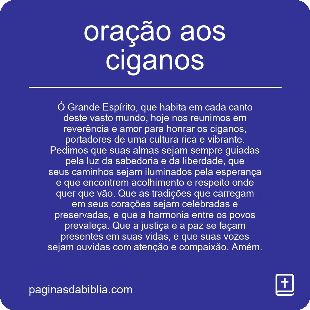 oração aos ciganos