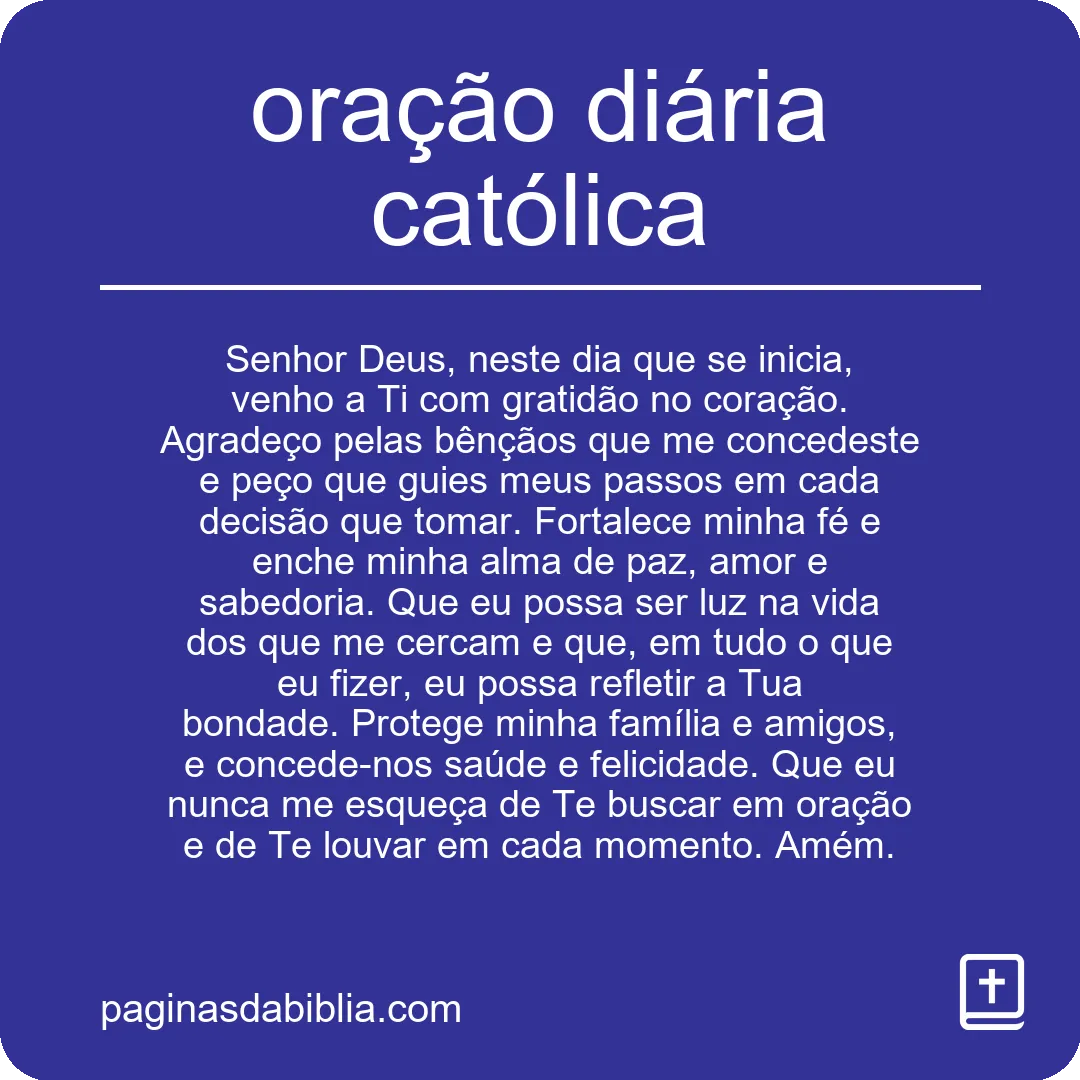 oração diária católica