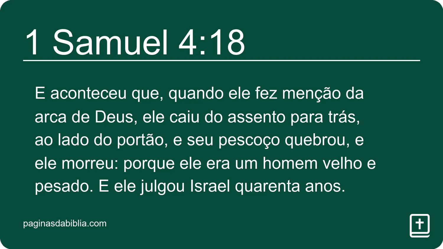 1 Samuel 4:18