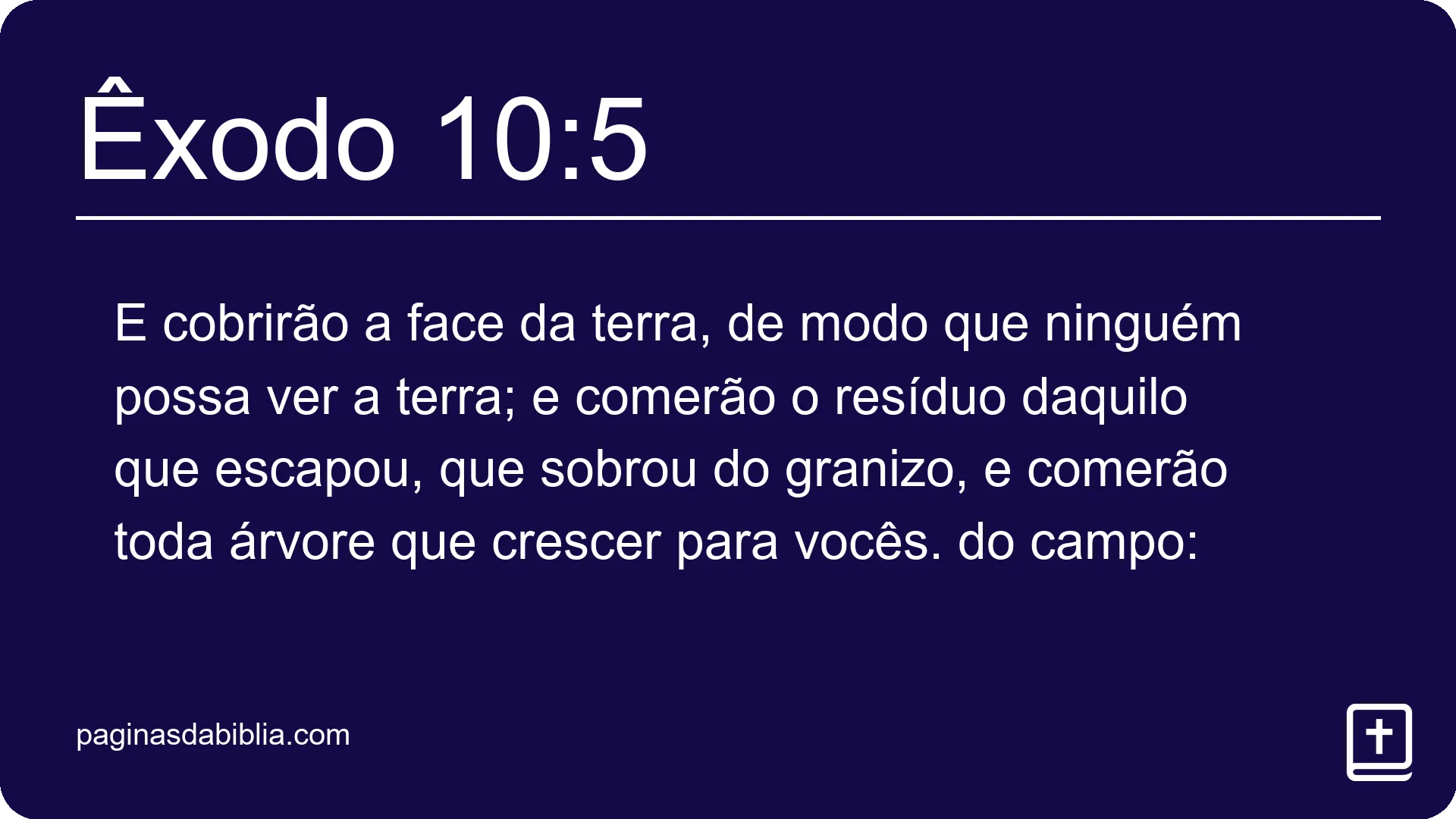 Êxodo 10:5