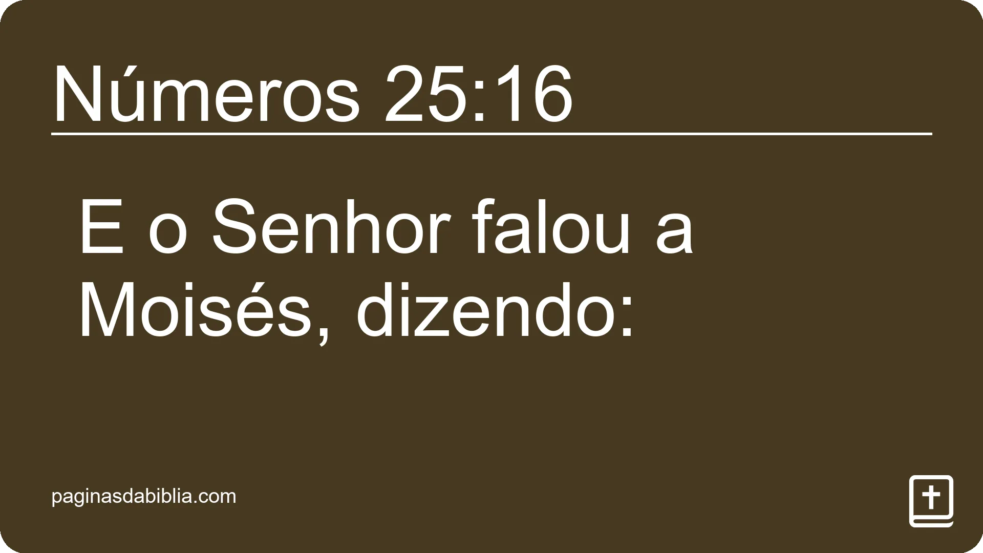 Números 25:16