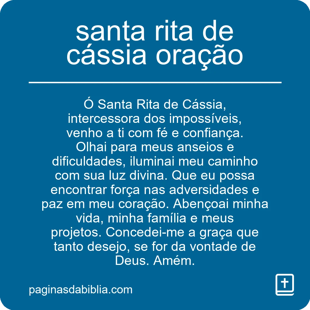 santa rita de cássia oração