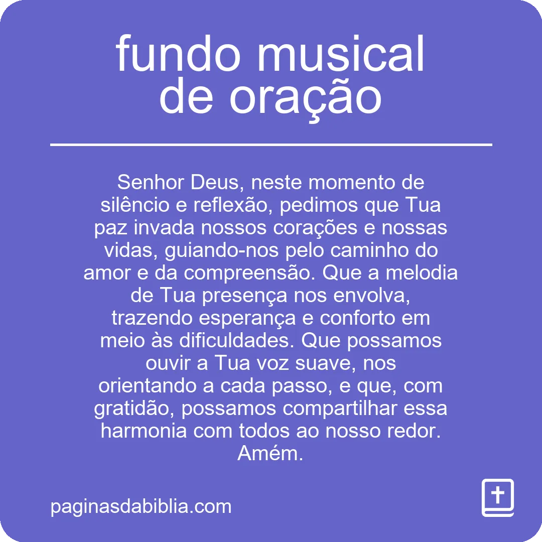 fundo musical de oração