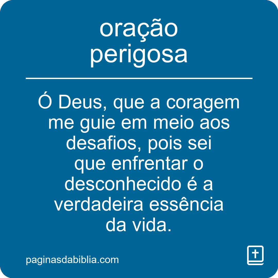 oração perigosa