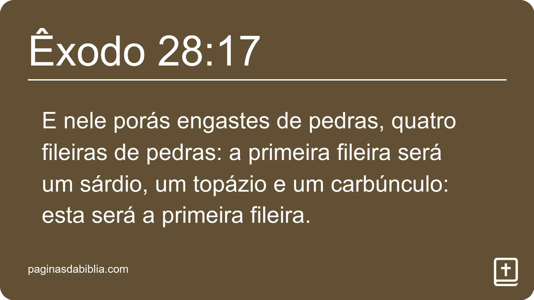 Êxodo 28:17