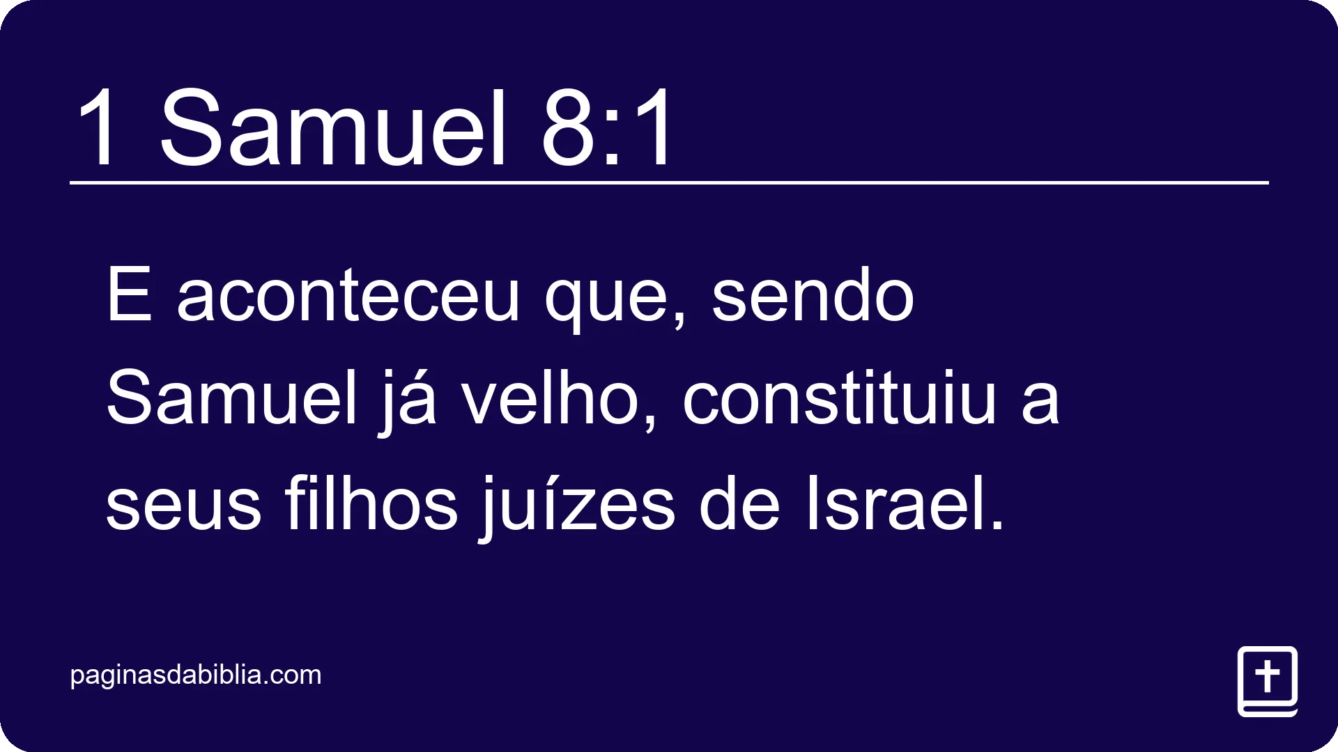 1 Samuel 8:1