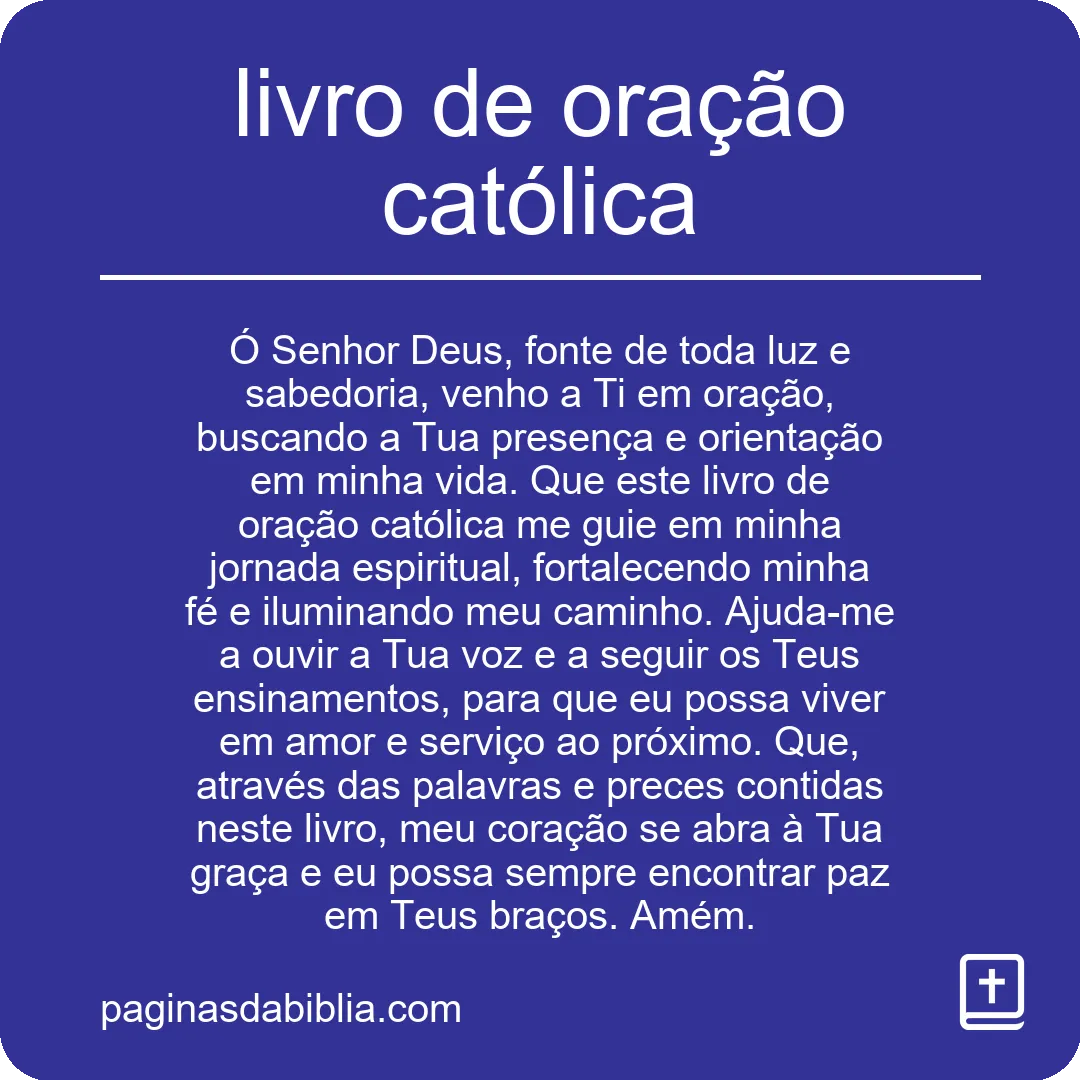 livro de oração católica