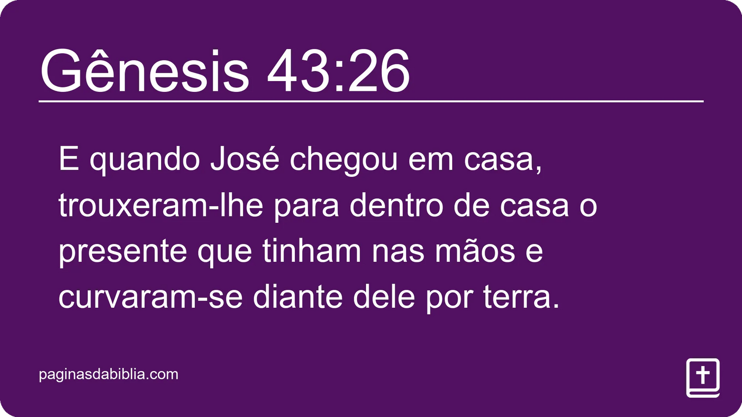 Gênesis 43:26