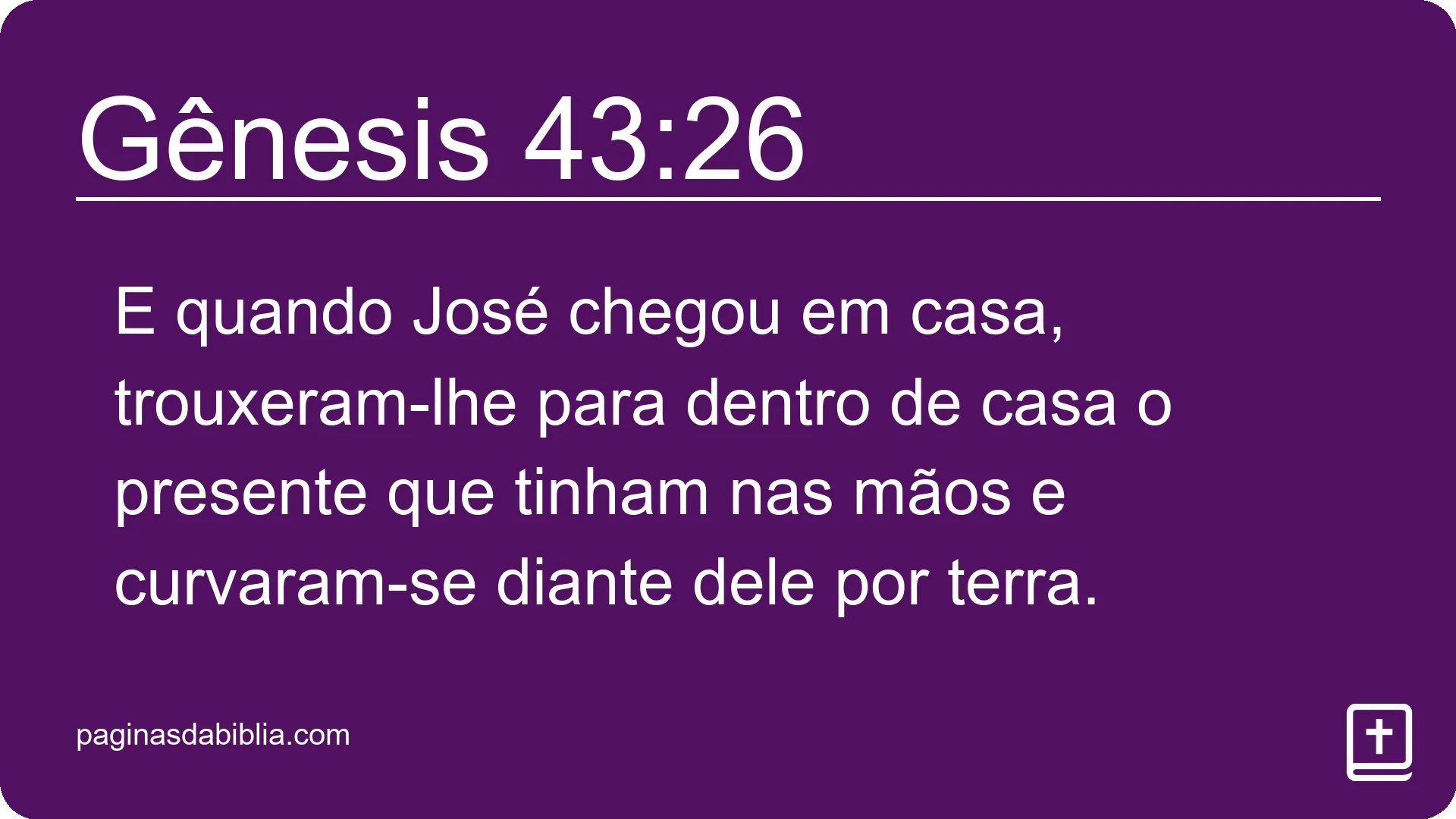 Gênesis 43:26