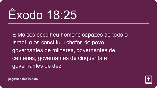 Êxodo 18:25