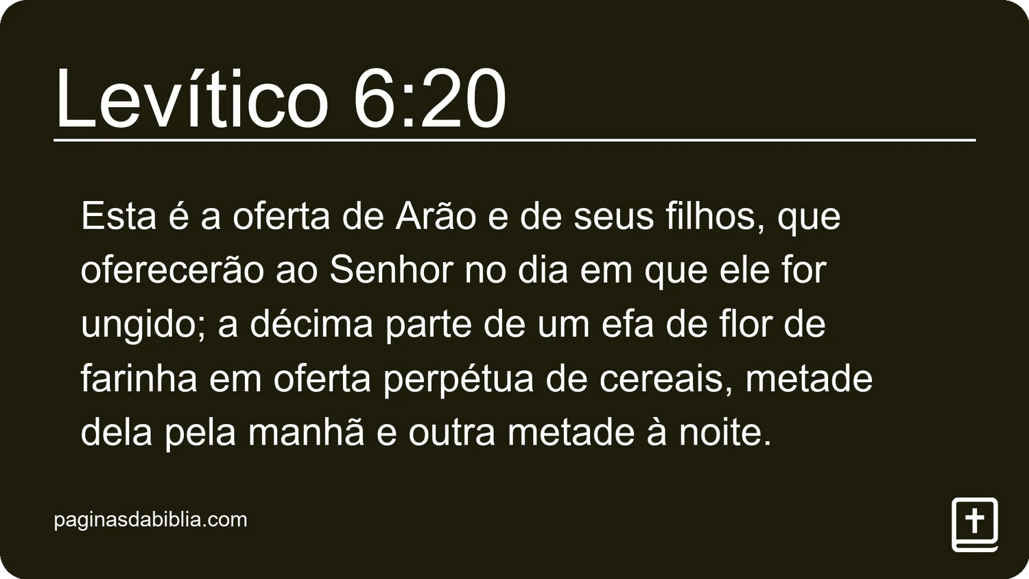 Levítico 6:20