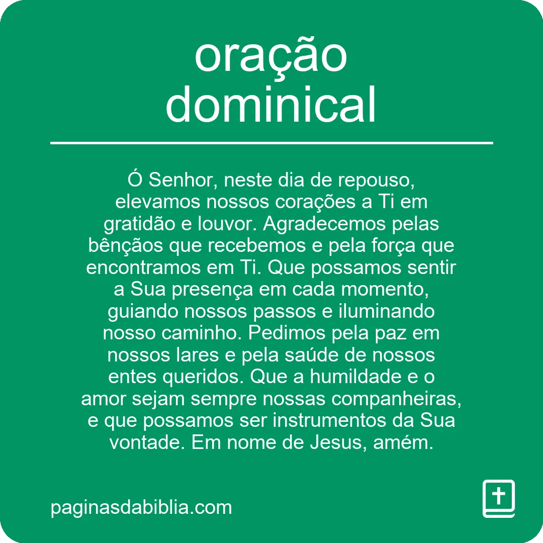 oração dominical