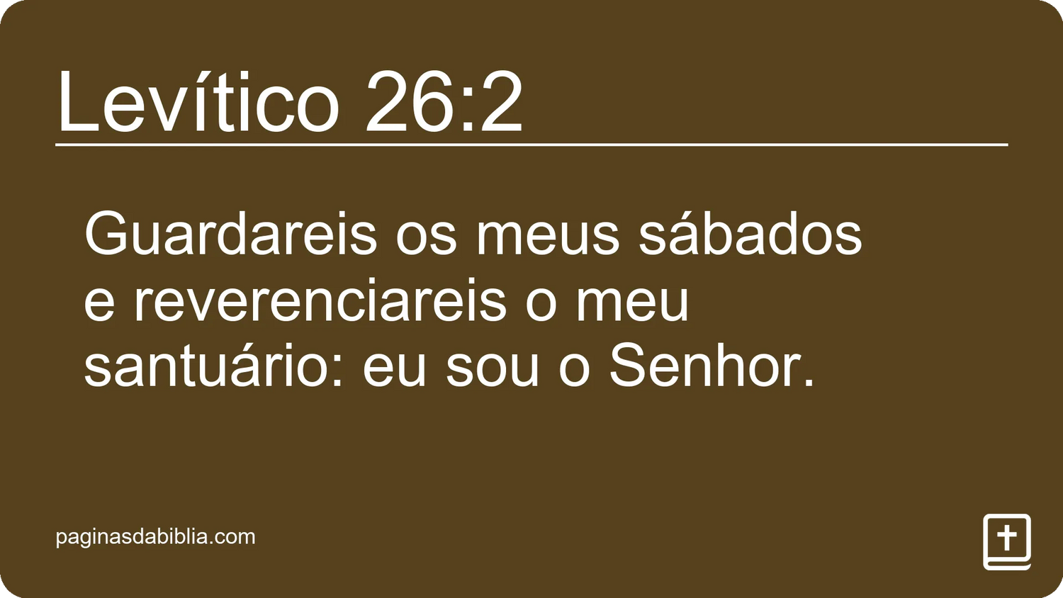 Levítico 26:2