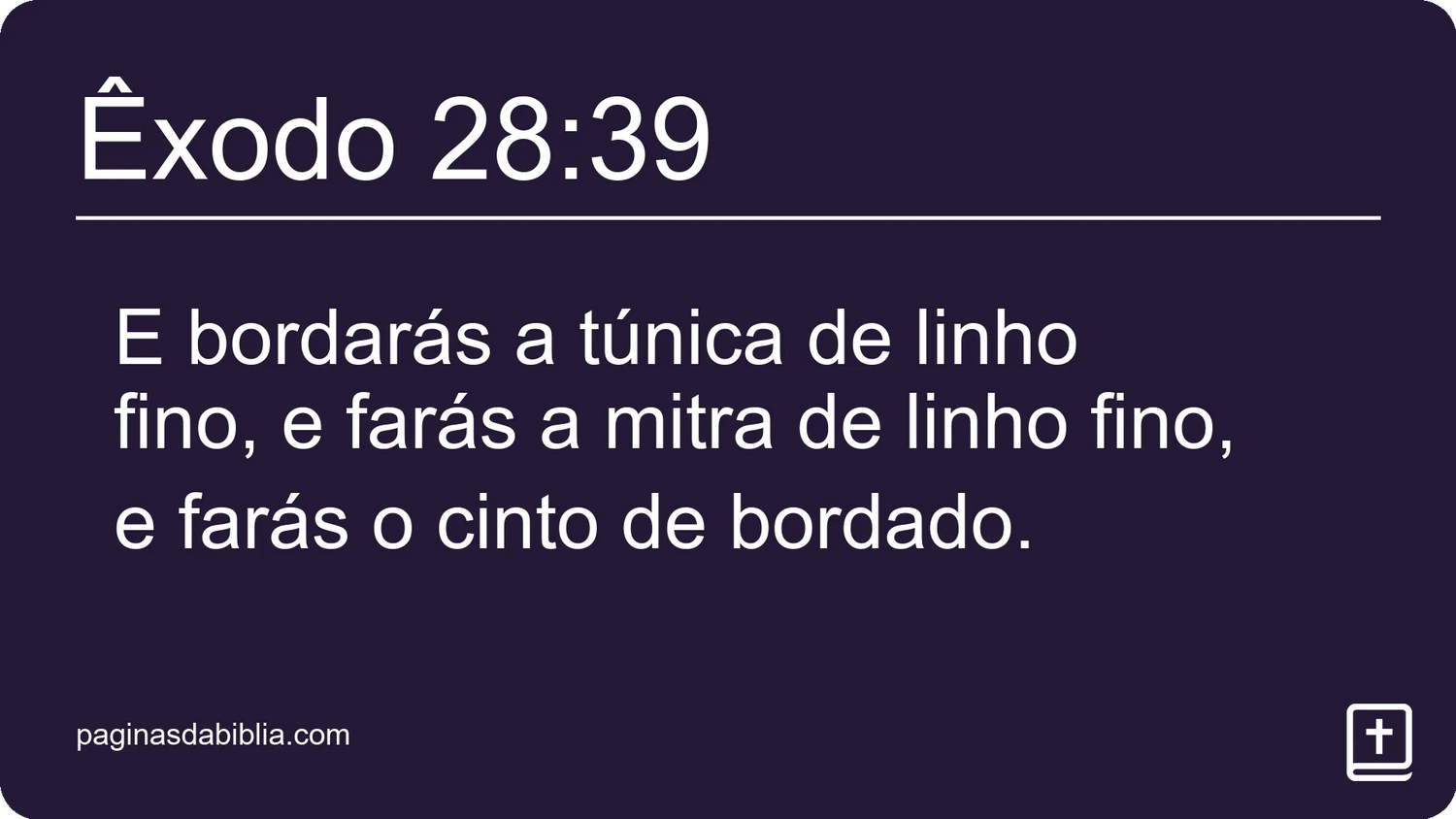 Êxodo 28:39