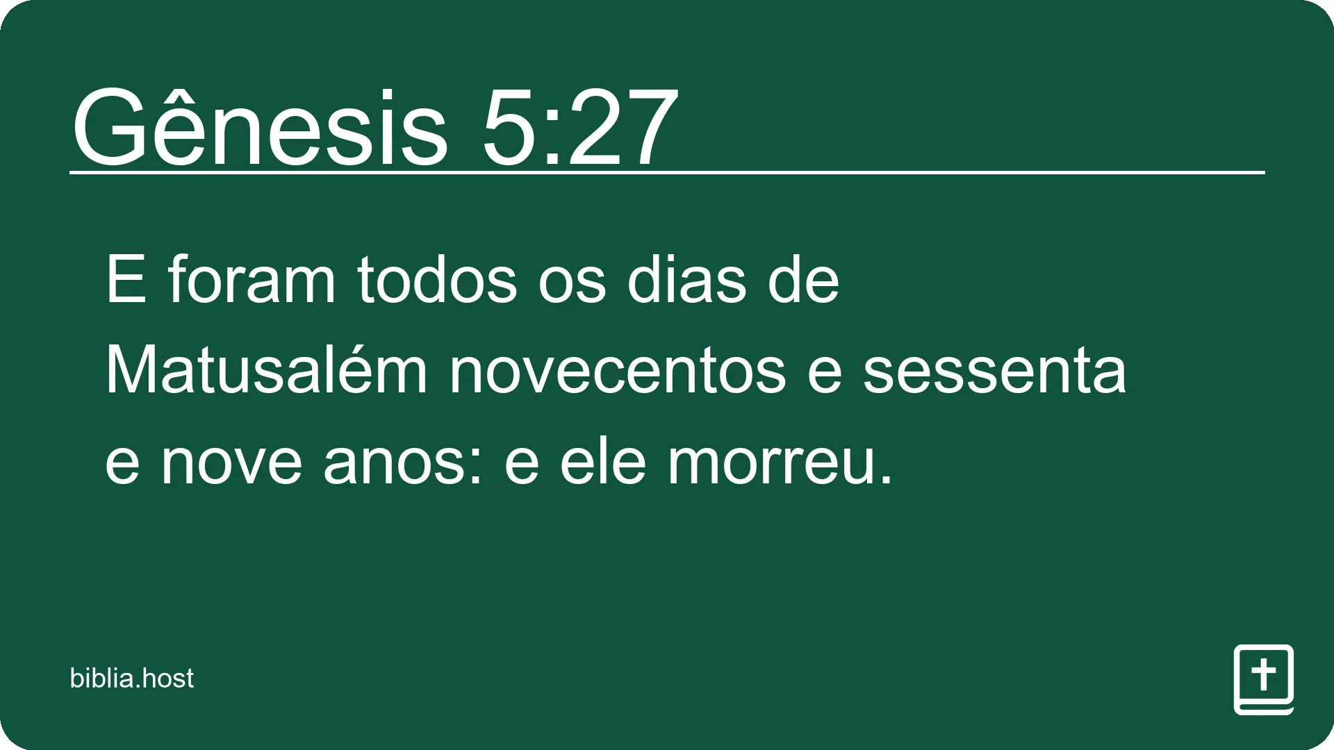 Gênesis 5:27