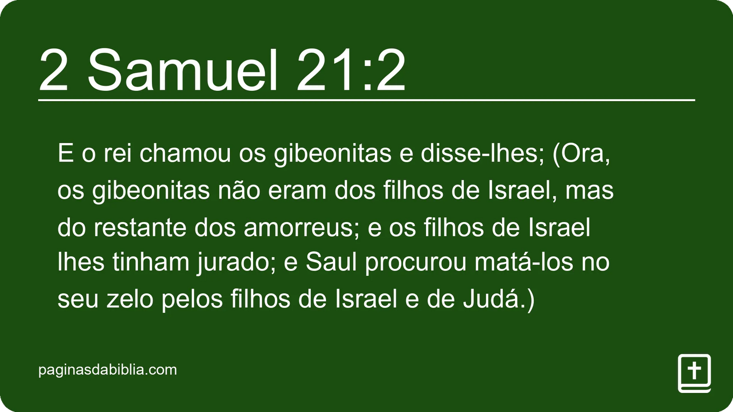 2 Samuel 21:2