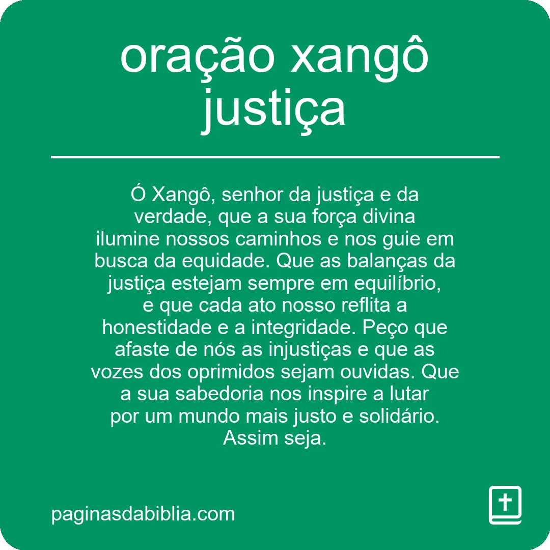 oração xangô justiça