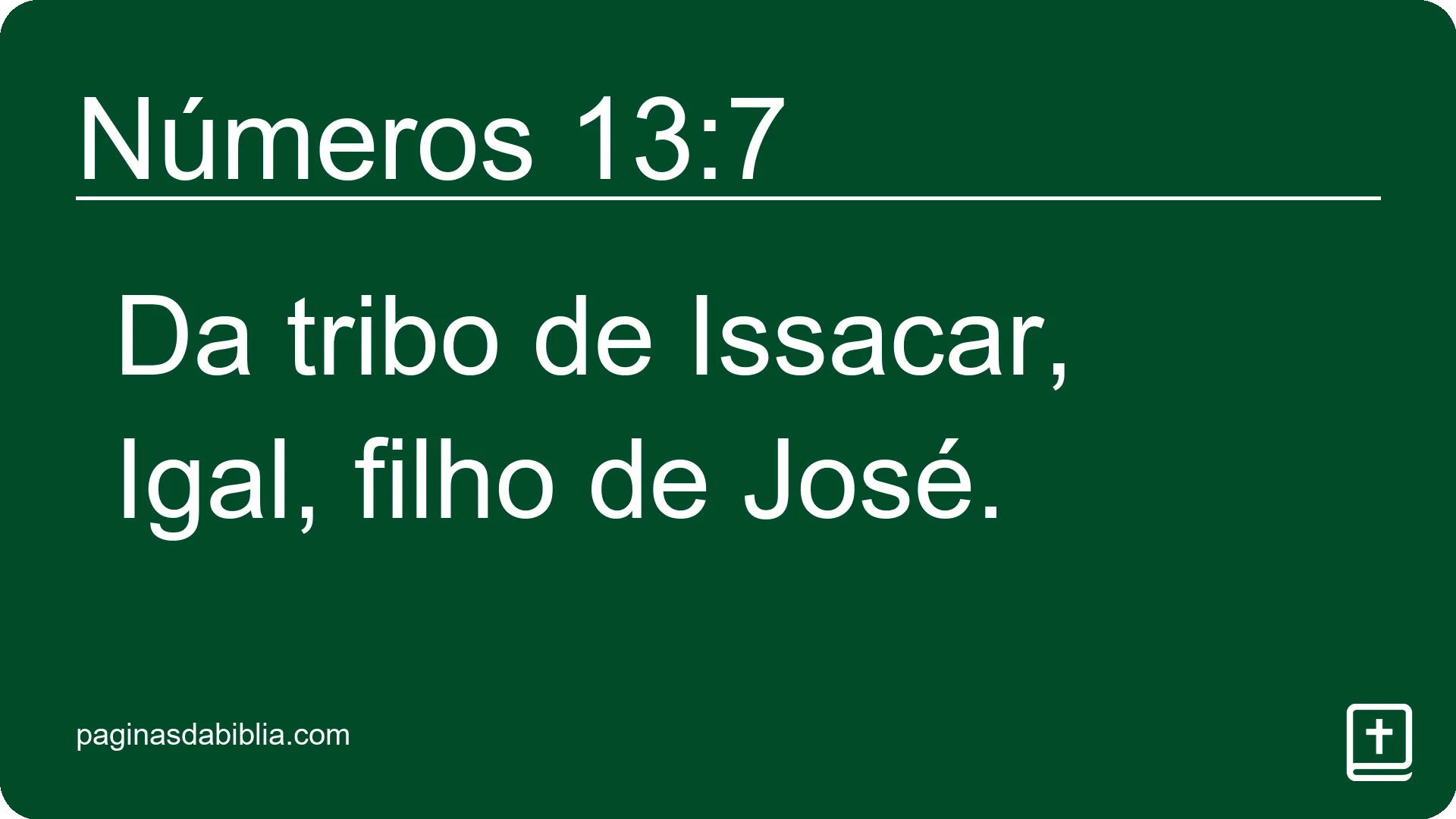 Números 13:7