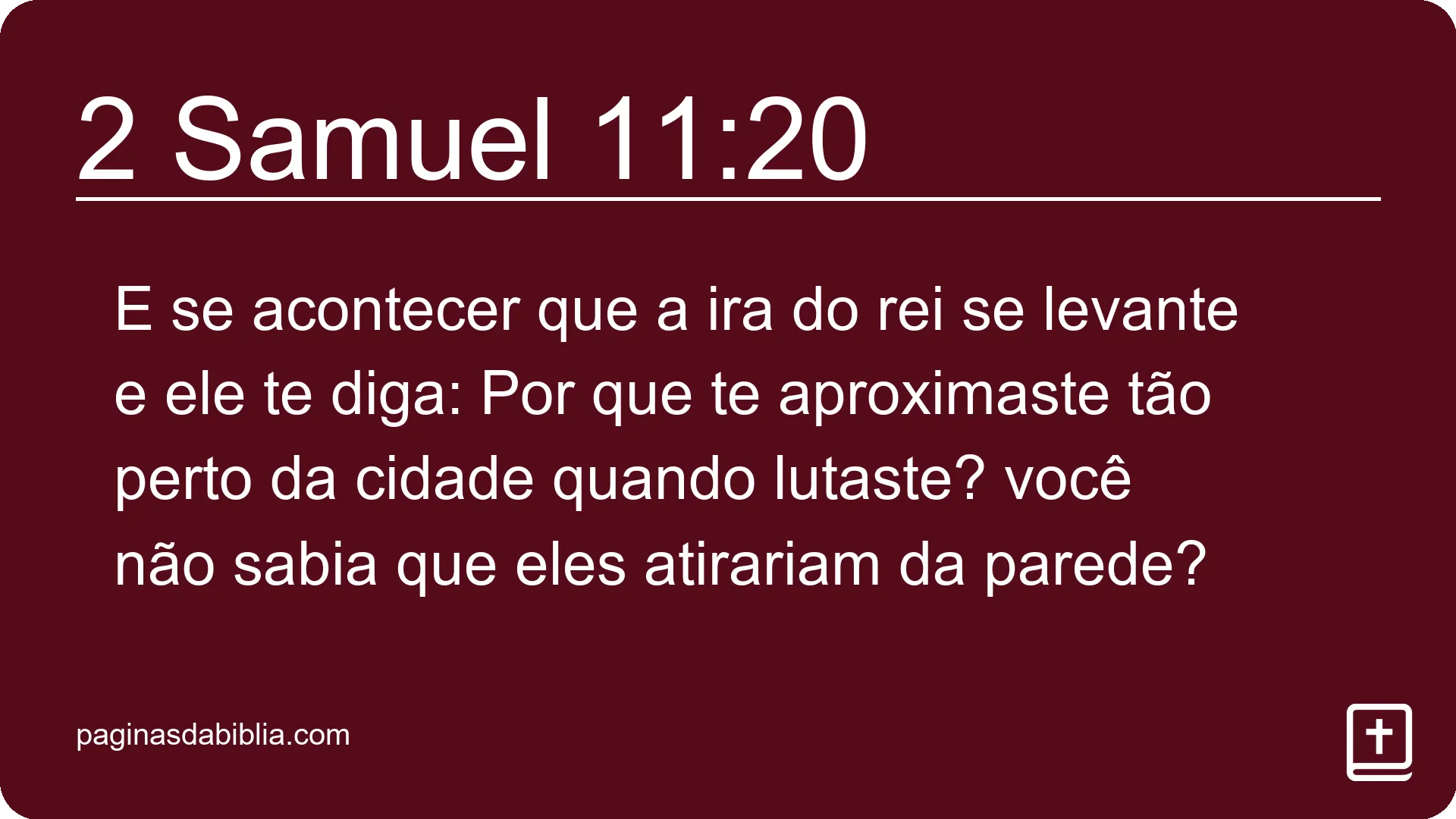 2 Samuel 11:20