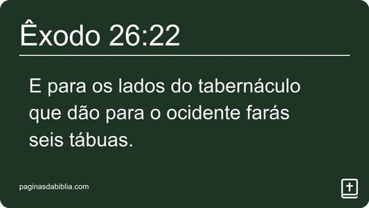 Êxodo 26:22