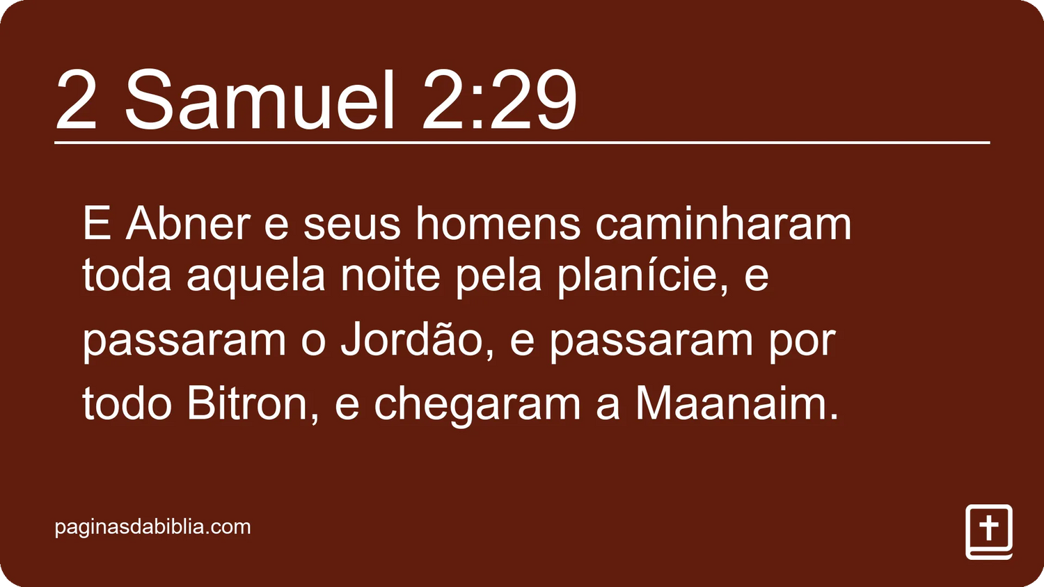 2 Samuel 2:29