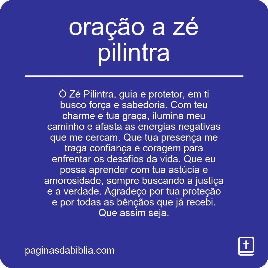 oração a zé pilintra