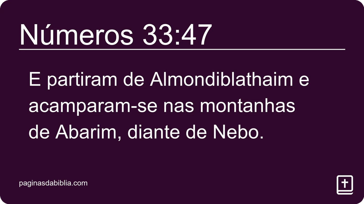 Números 33:47