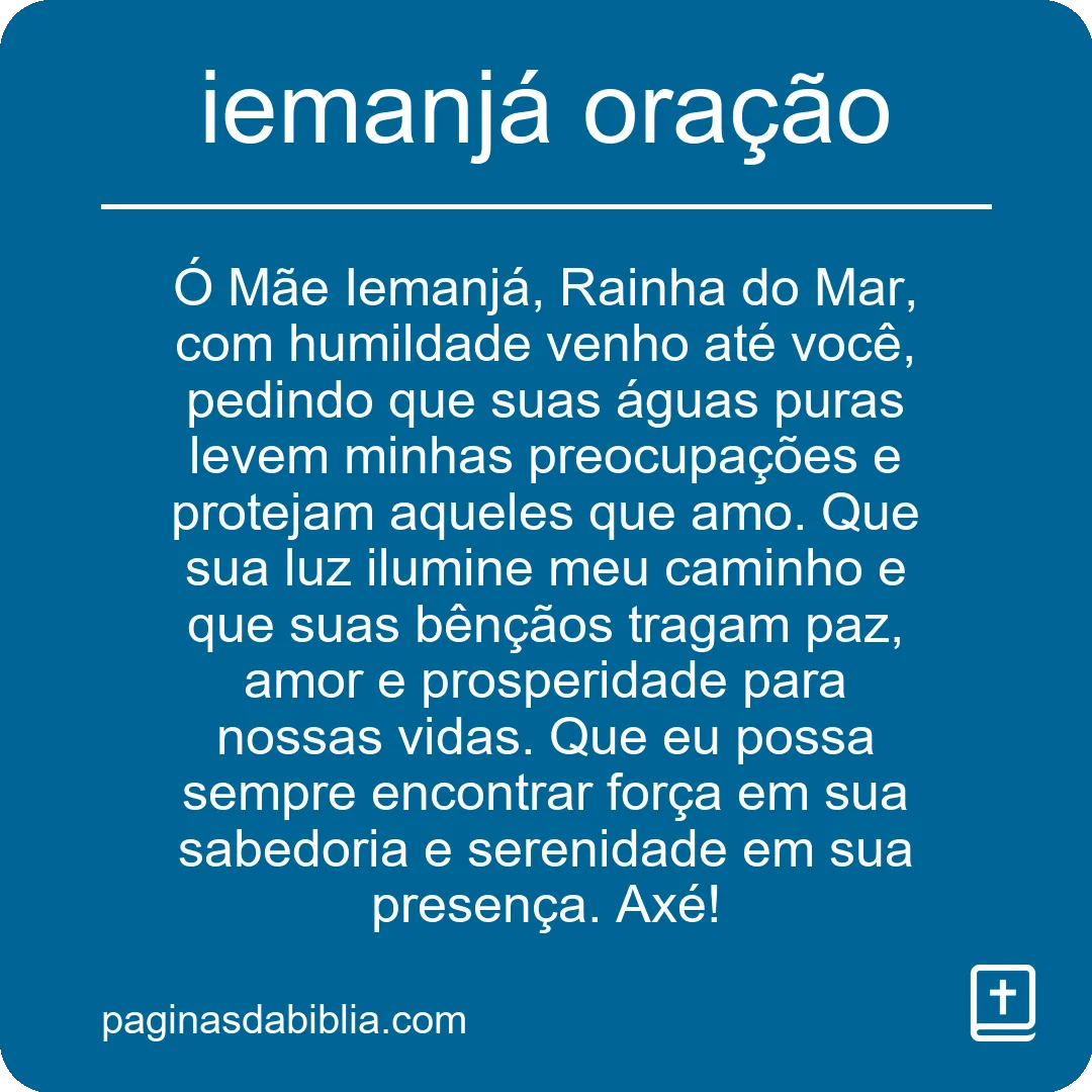 iemanjá oração