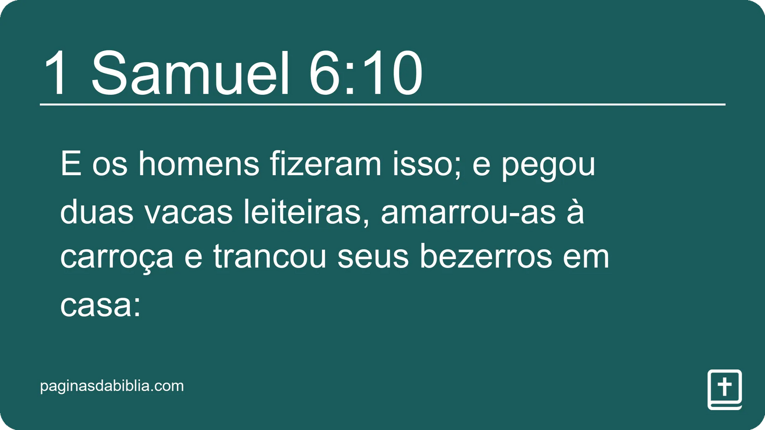 1 Samuel 6:10