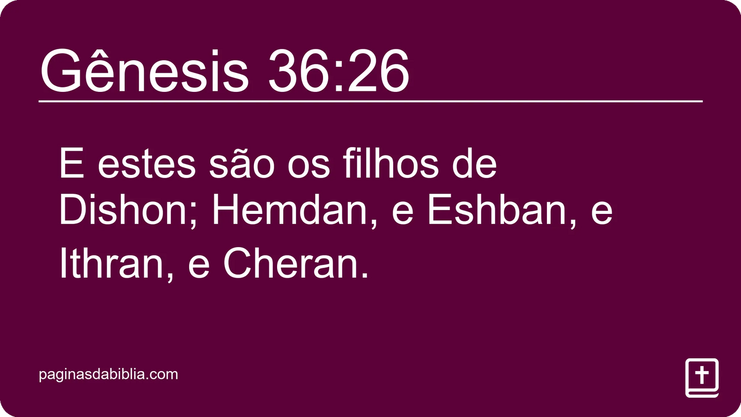 Gênesis 36:26