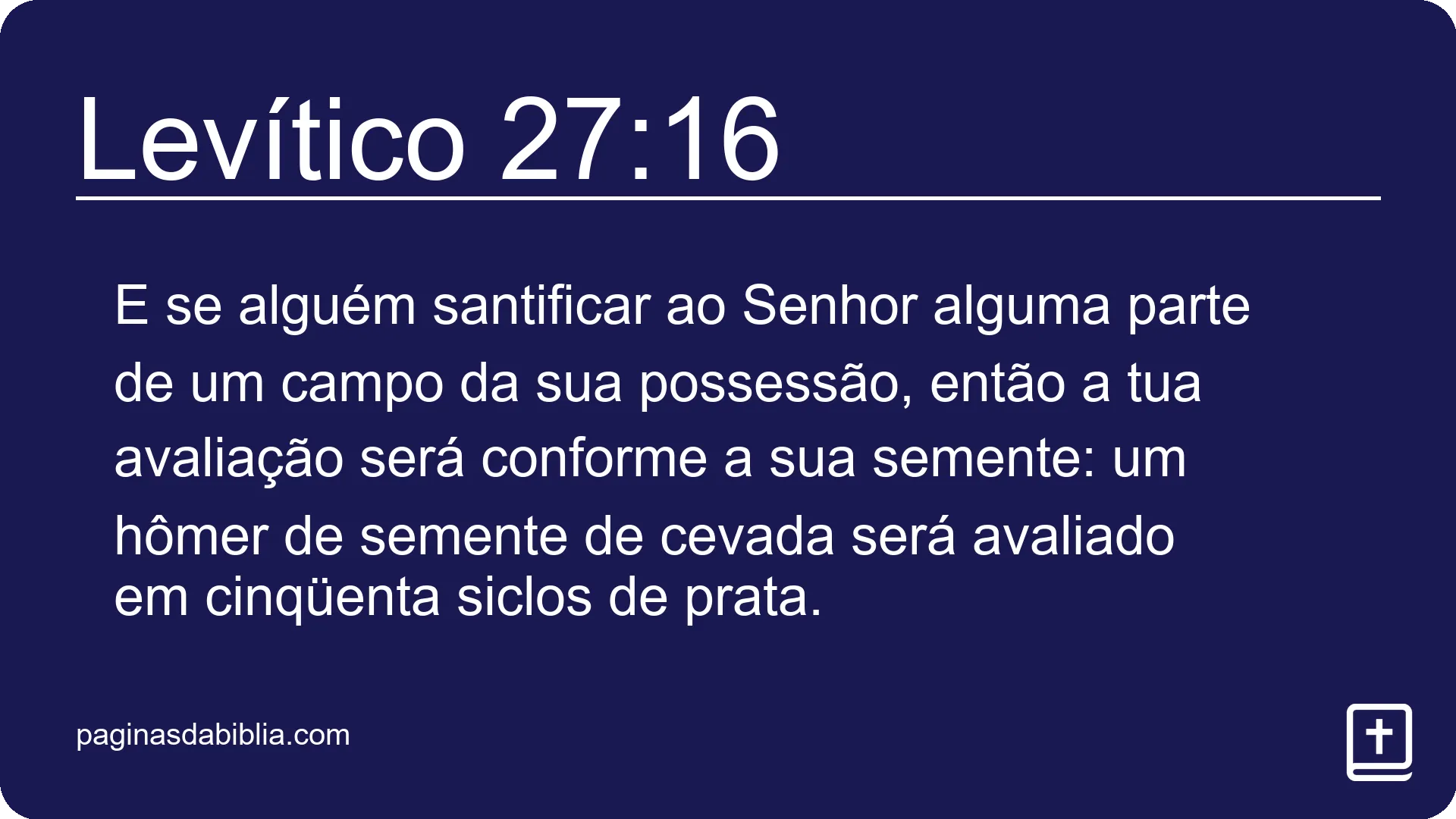 Levítico 27:16